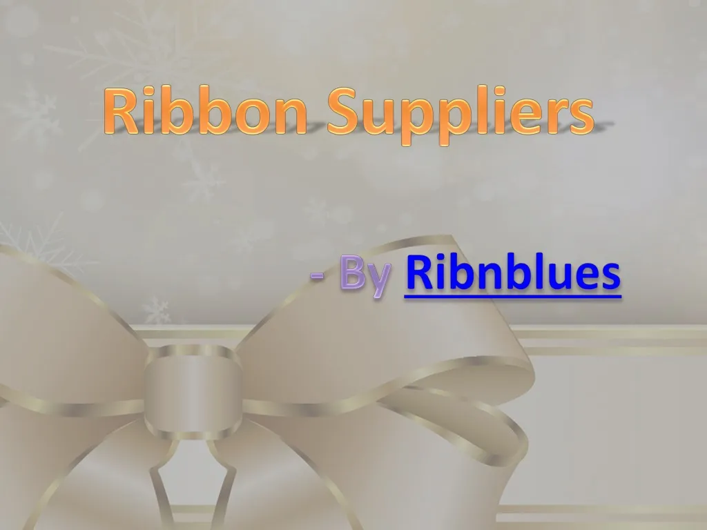 ribbon suppliers