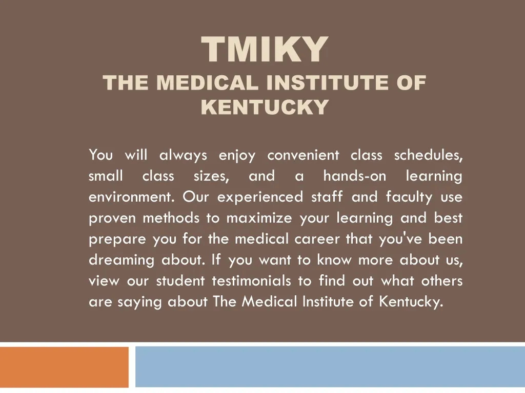 tmiky the medical institute of kentucky