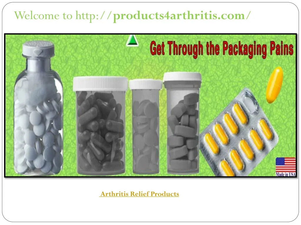 welcome to http products4arthritis com