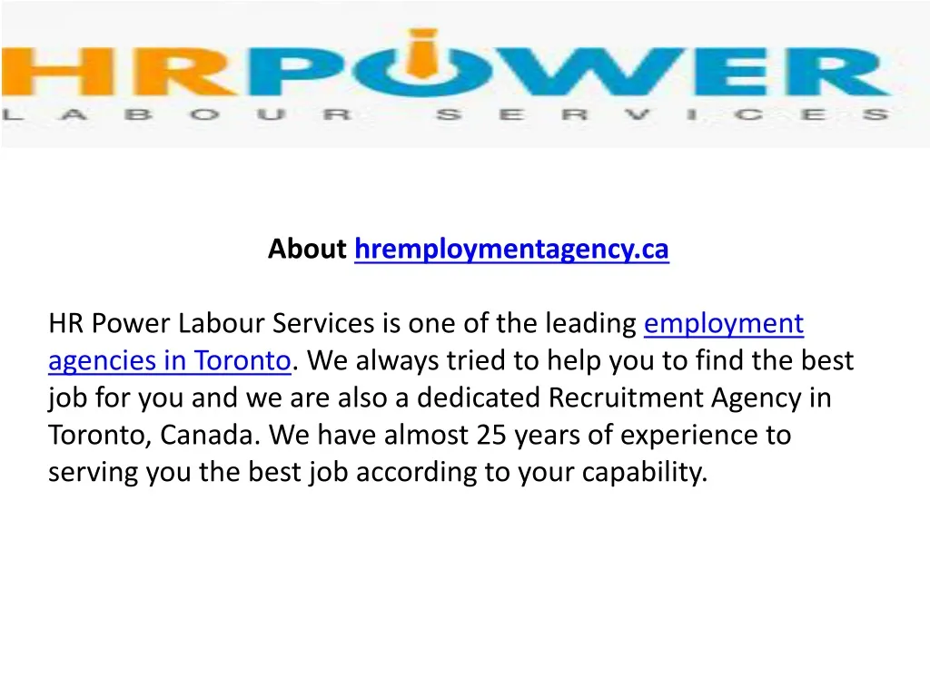 about hremploymentagency ca hr power labour