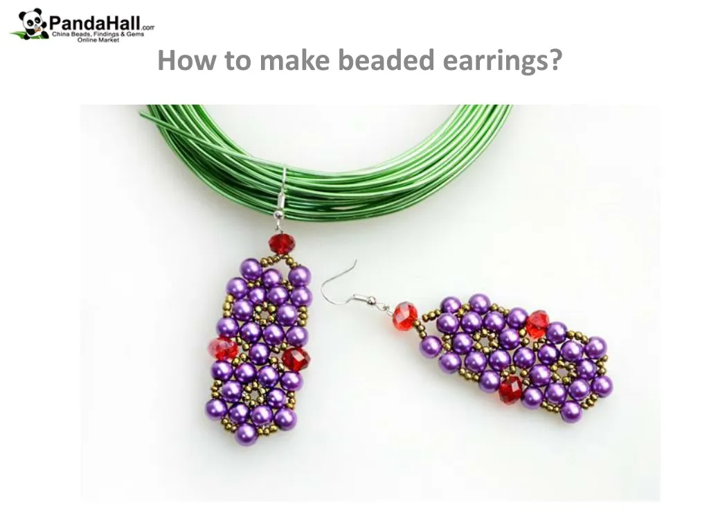 how to make beaded earrings