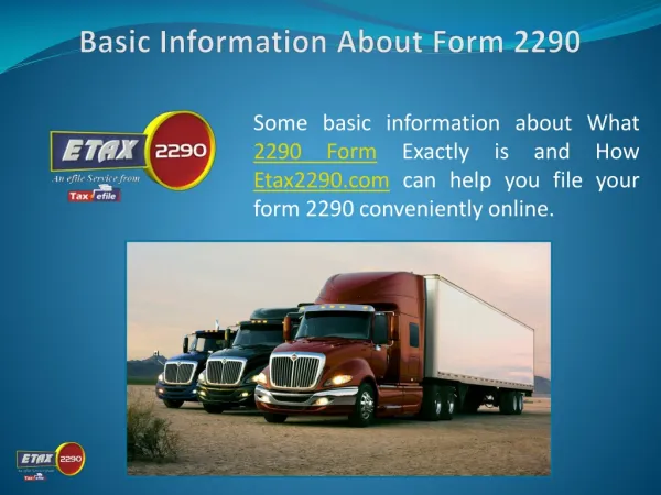 Know More About Form 2290 Electronic Filing