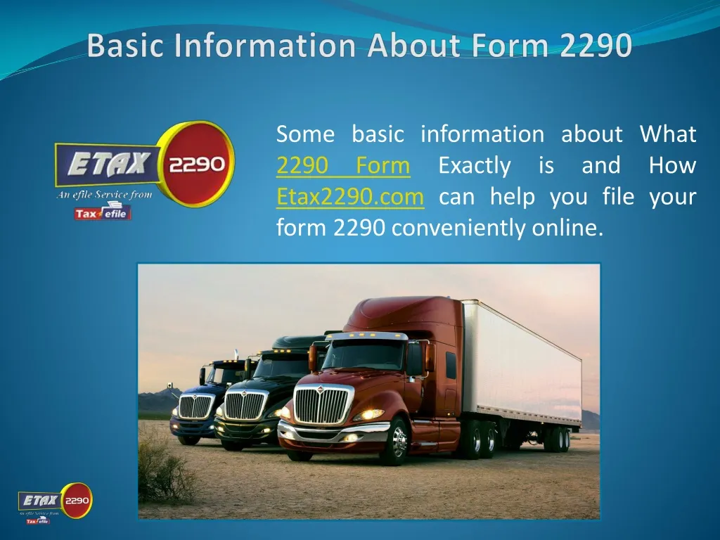 basic information about form 2290