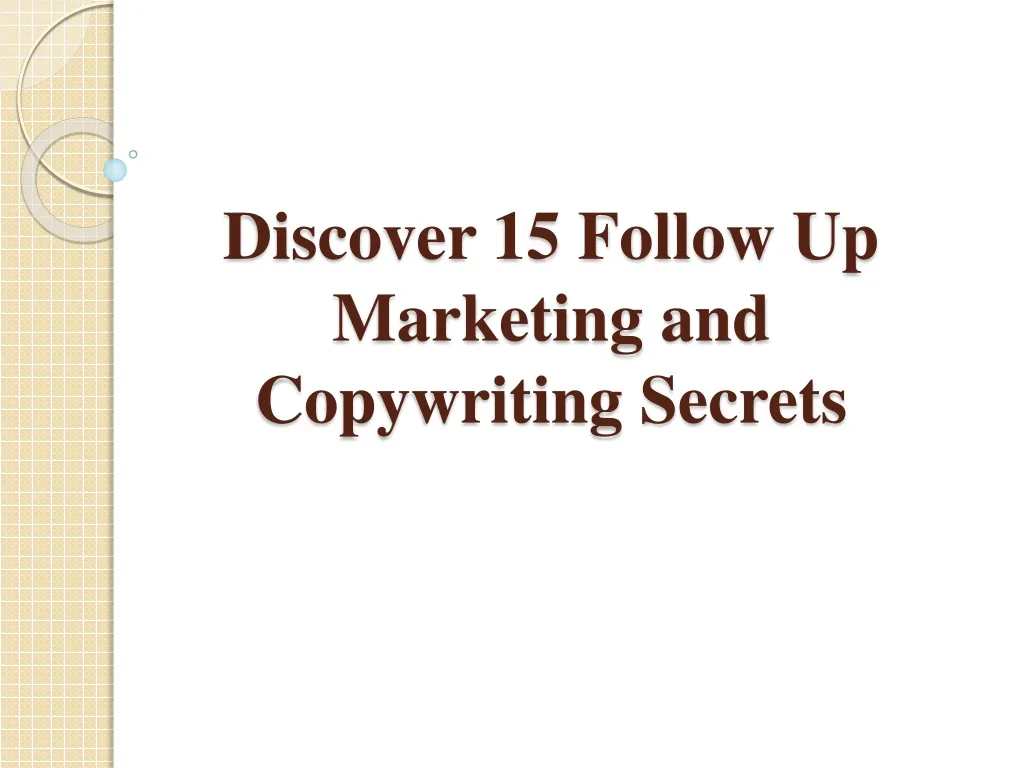 discover 15 follow up marketing and copywriting secrets