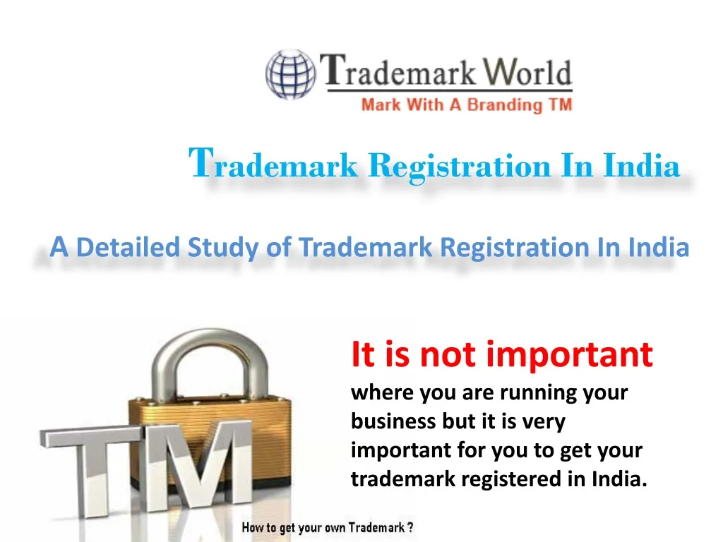 t rademark registration in india