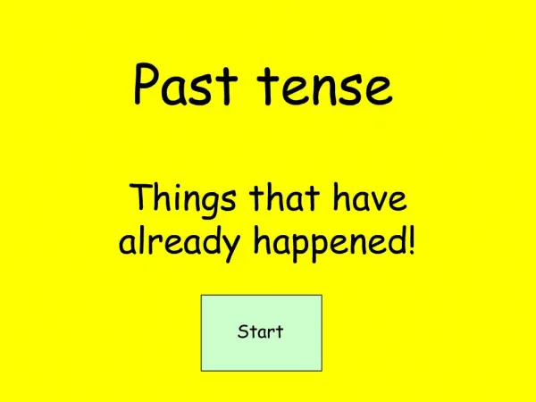 Past tense