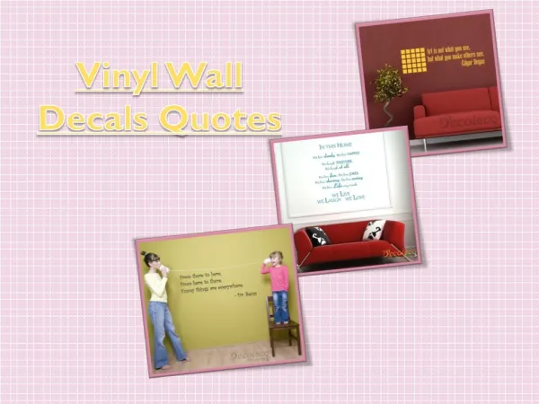 Vinyl Wall Decals Quotes