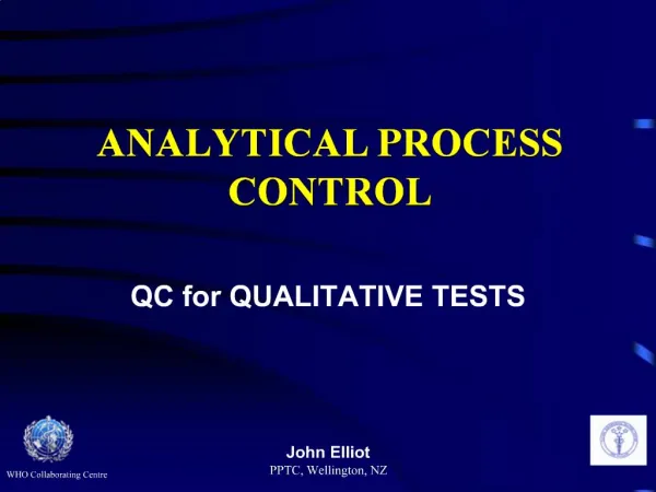 ANALYTICAL PROCESS CONTROL