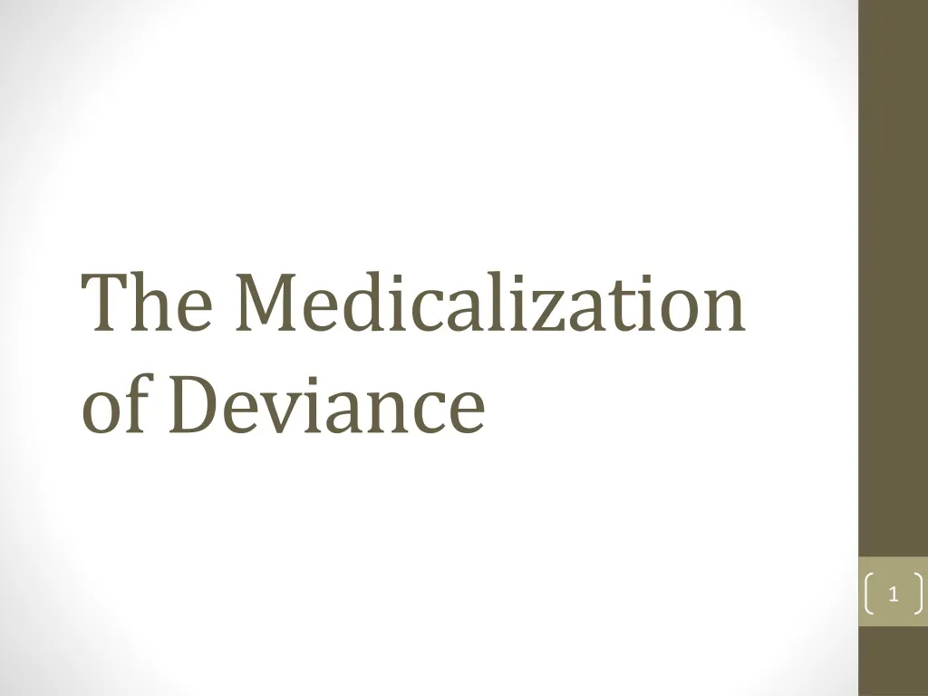 the medicalization of deviance