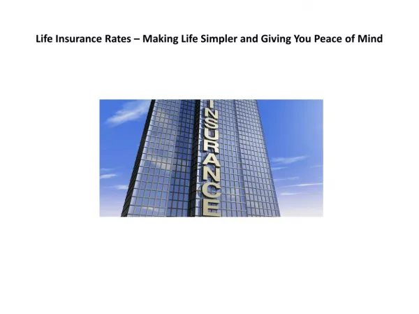 term life insurance rates