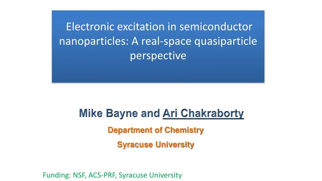 electronic excitation in semiconductor nanoparticles a real space quasiparticle perspective