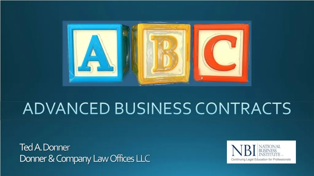 advanced business contracts