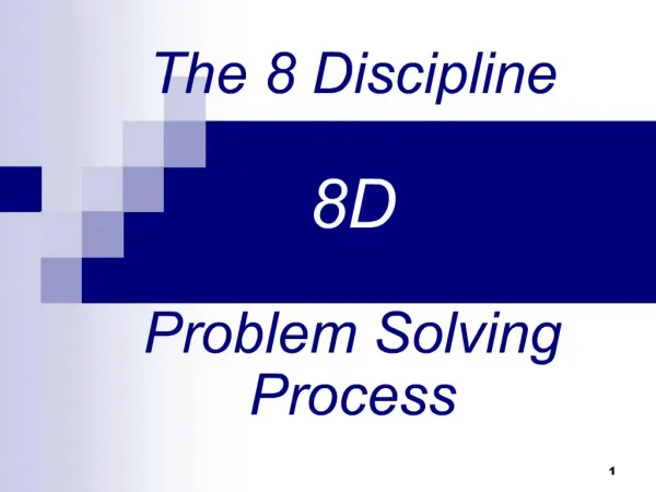 The 8 Discipline 8D