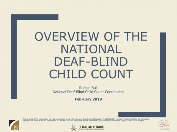 Overview of the National deaf-blind child count