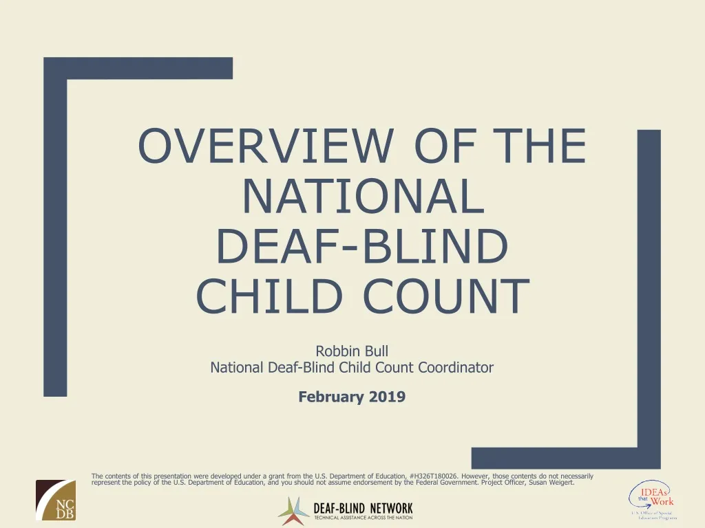 overview of the national deaf blind child count