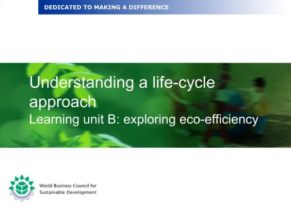 Understanding a life-cycle approach - PowerPoint Presentation