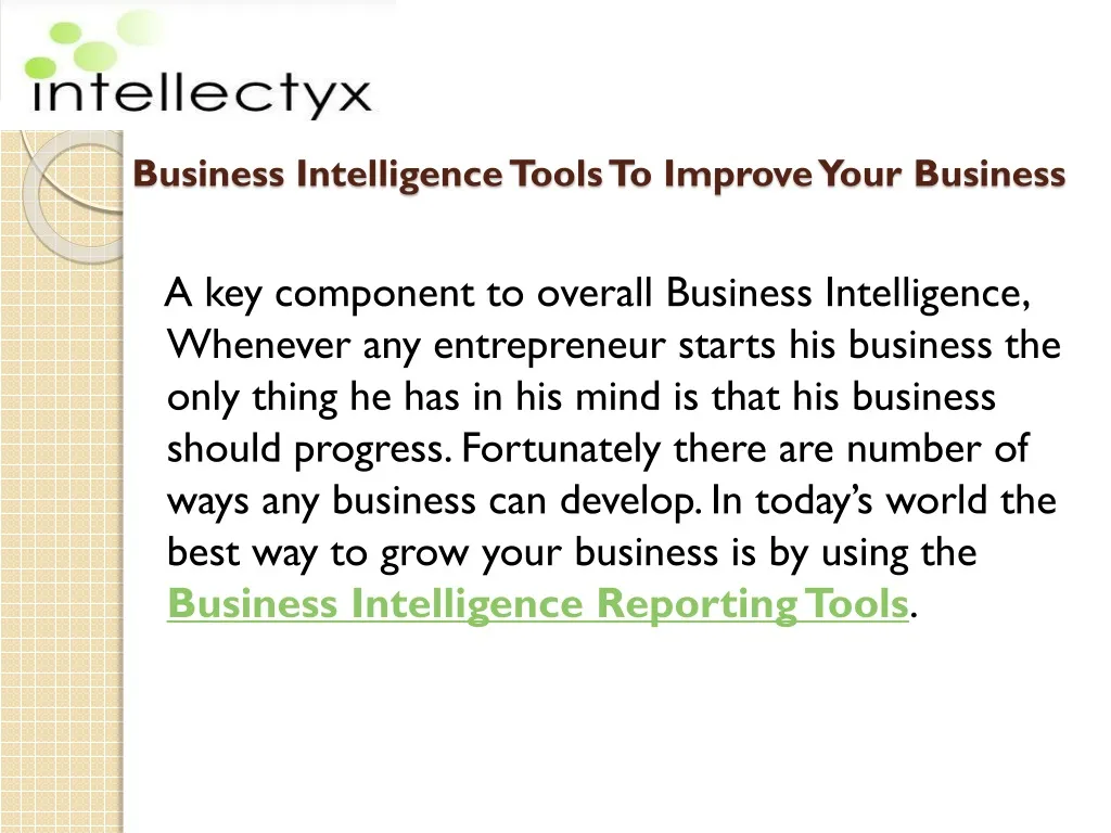 business intelligence tools to improve your business