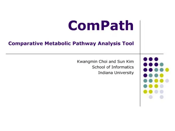 ComPath Comparative Metabolic Pathway Analysis Tool