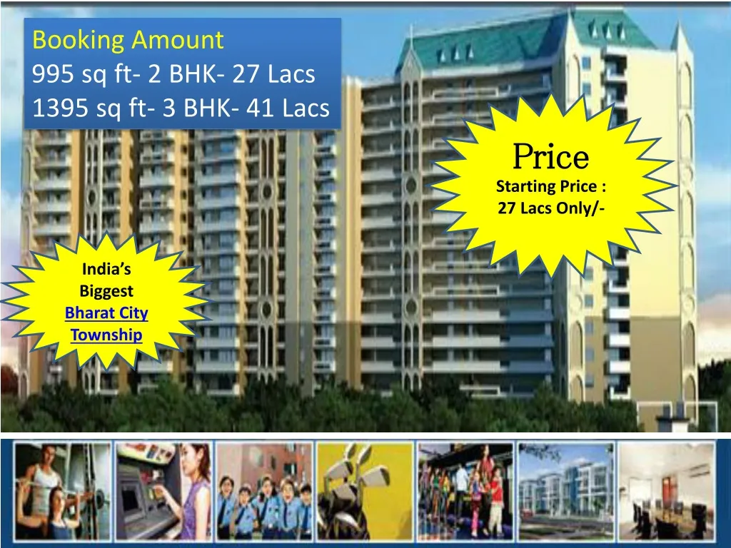 booking amount 995 sq ft 2 bhk 27 lacs 1395