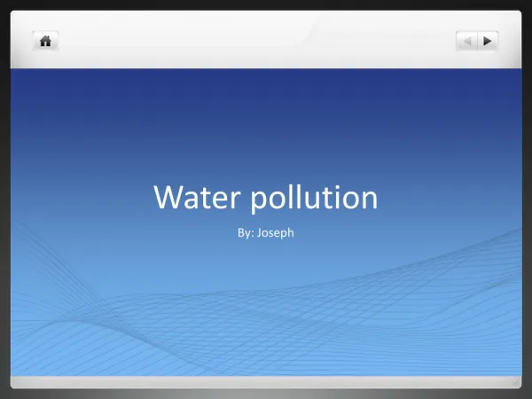 Water pollution