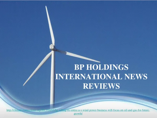 BP verkoop van haar hele Verenigde Staten wind macht bedrijf