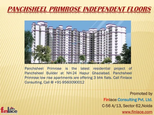 Panchsheel Primrose Independent Floors