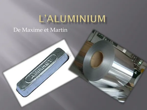 l'aluminium