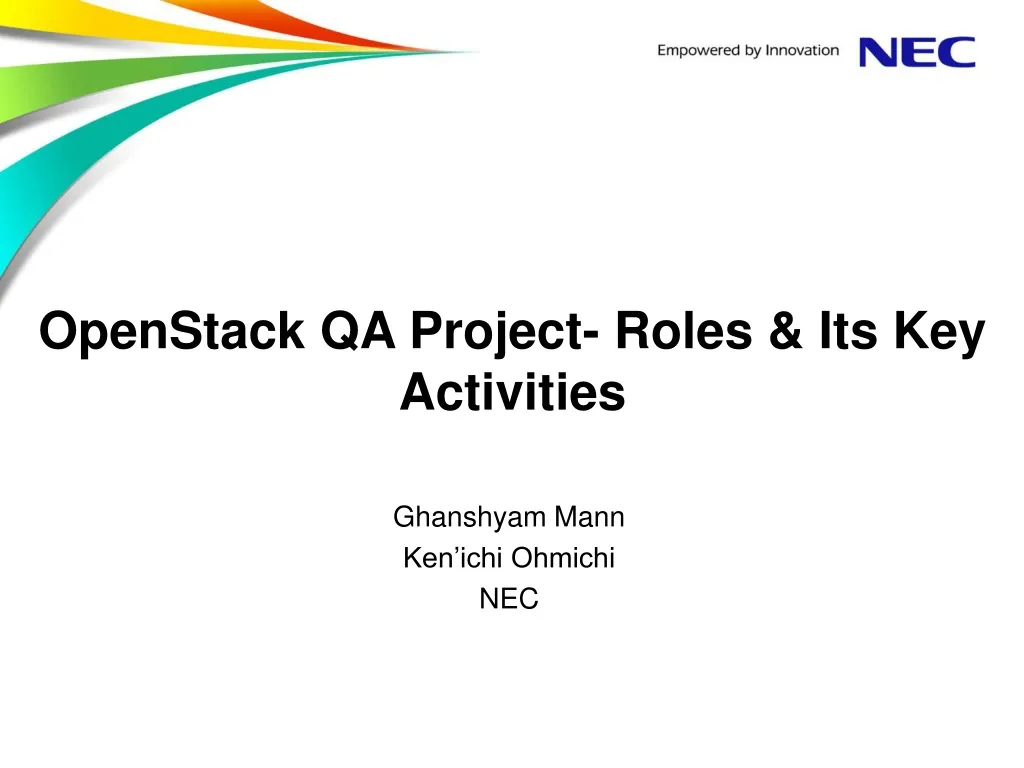 openstack qa project roles its key activities