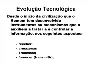 Evolu o Tecnol gica - slide 1