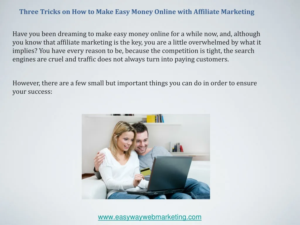 three tricks on how to make easy money online