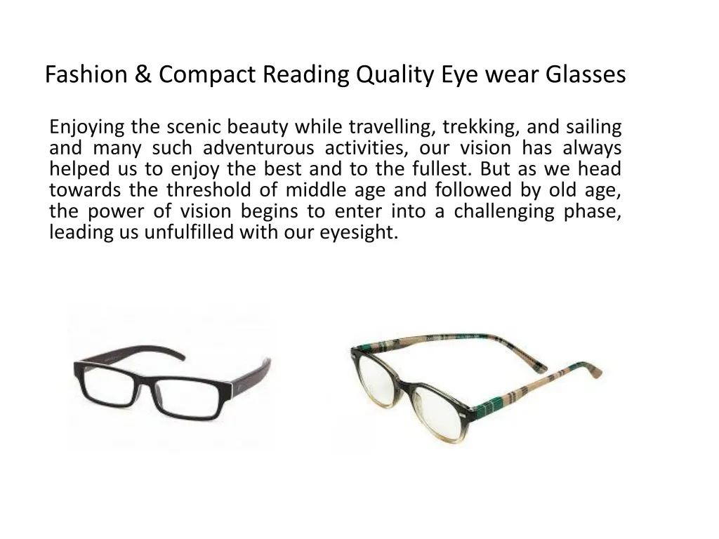 fashion compact reading quality eye wear glasses