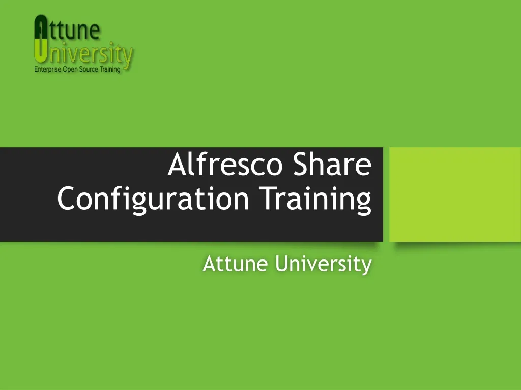 alfresco share configuration training
