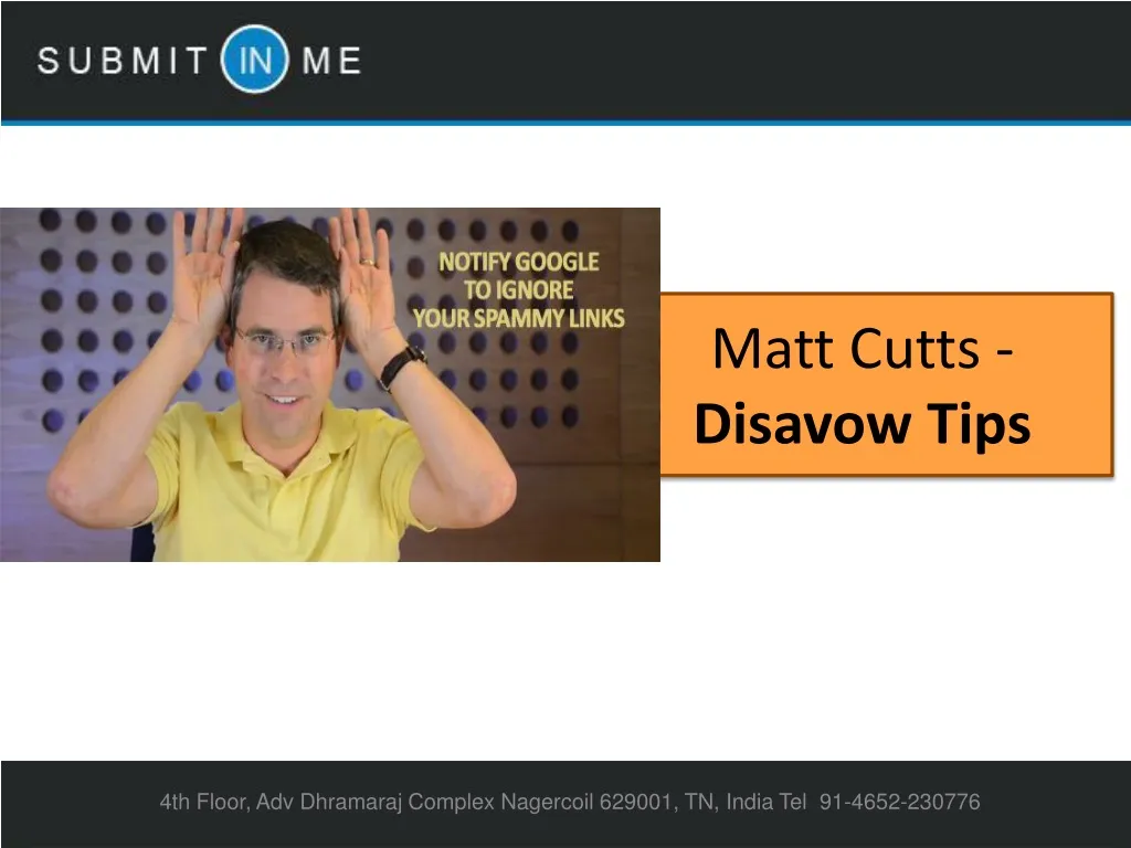 matt cutts disavow tips