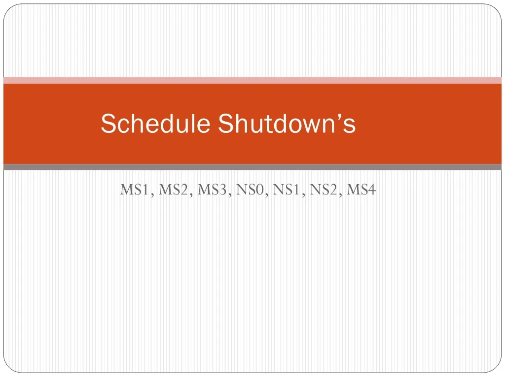 schedule shutdown s