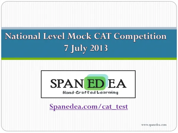 CAT 2013 Free National Level Mock competition