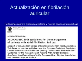 Actualizaci n en fibrilaci n auricular - slide 1