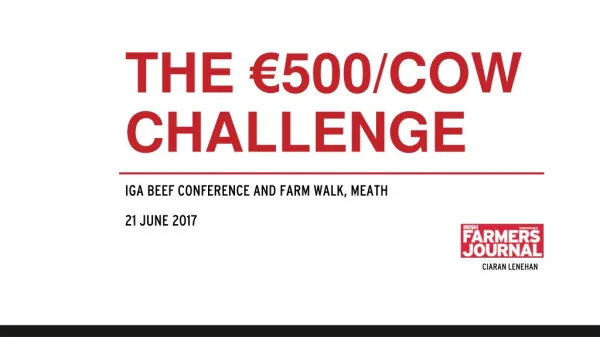 The €500/cow challenge