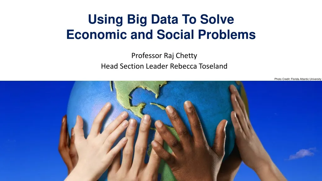 using big data to solve economic and social