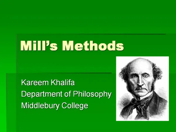 Mill s Methods