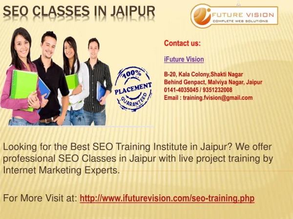 Professional SEO Training Classes in Jaipur