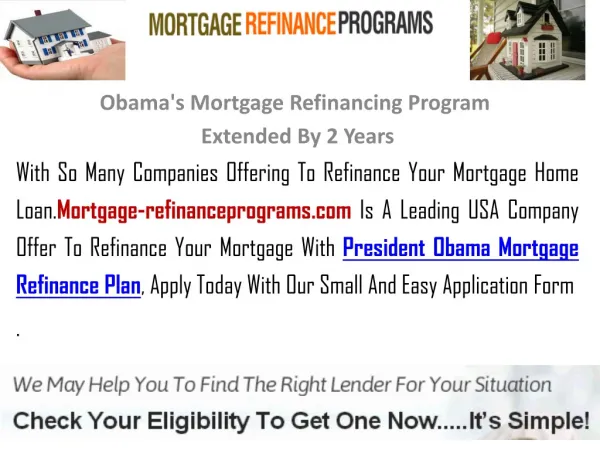 Obama's Mortgage Refinancing Program Extended By 2 Years