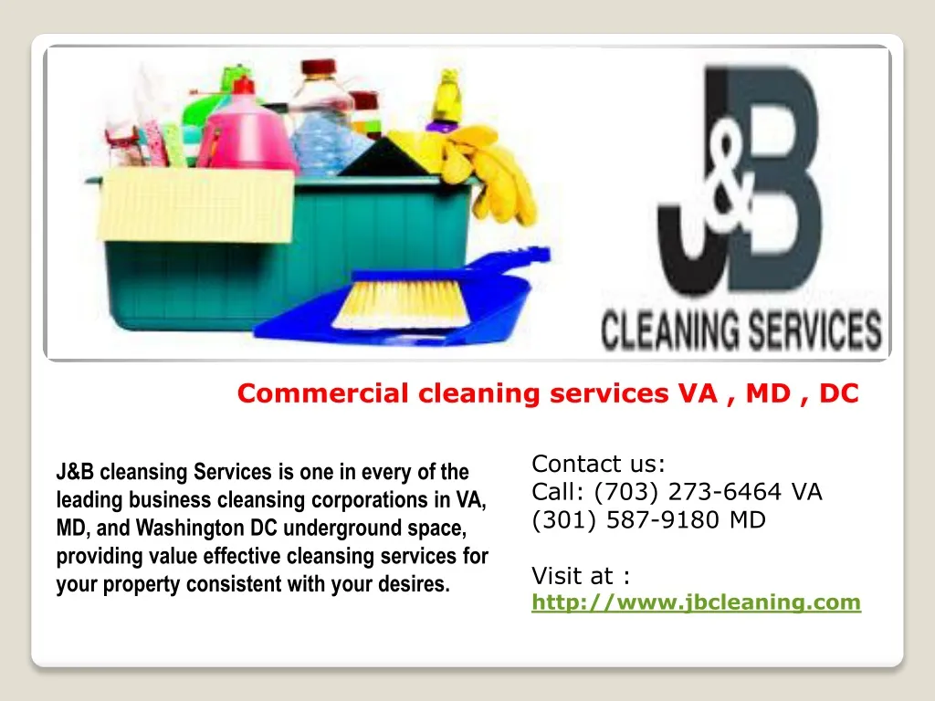 commercial cleaning services va md dc