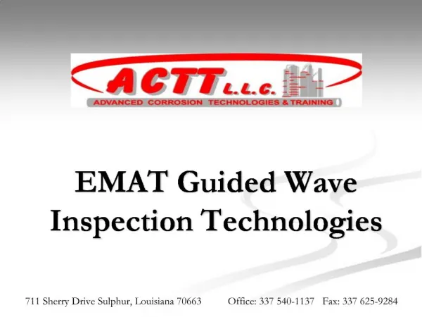EMAT Guided Wave Inspection Technologies