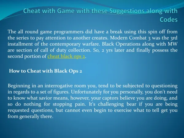 cheat black ops 2