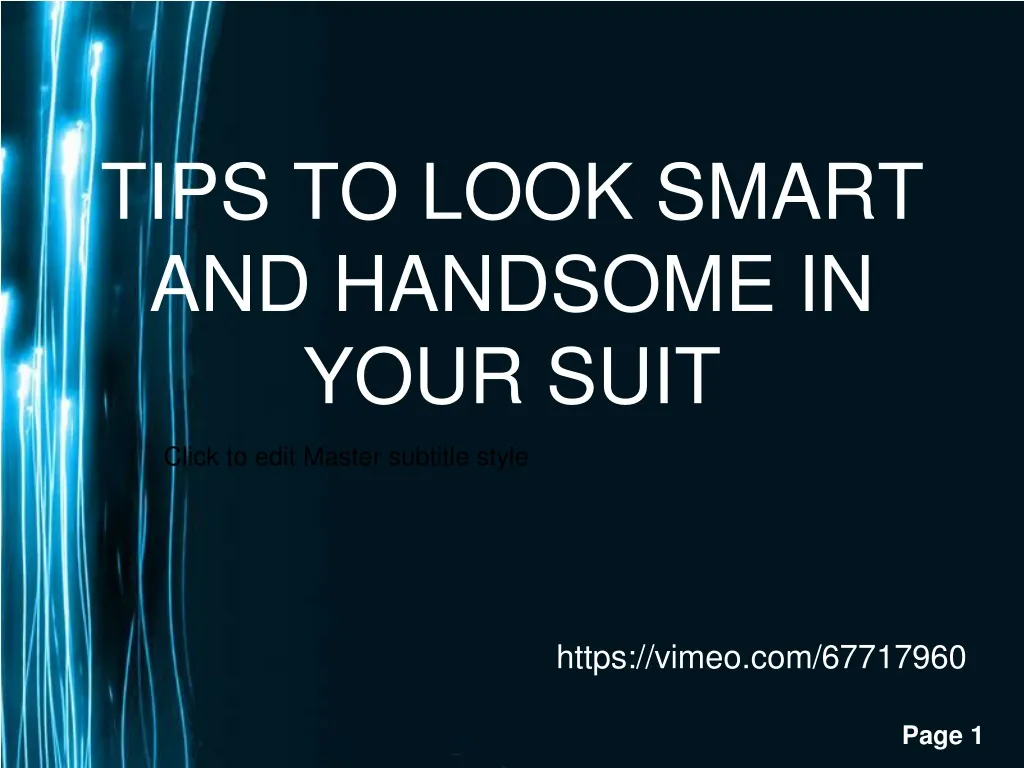 tips to look smart and handsome in your suit