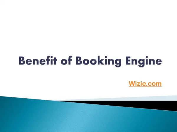benefit of Booking Engine