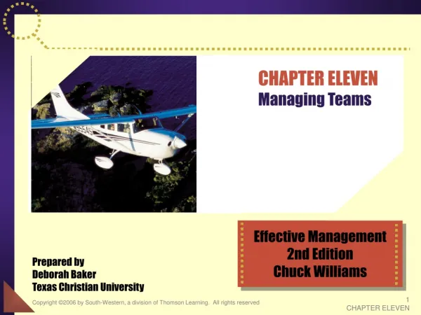 CHAPTER ELEVEN Managing Teams