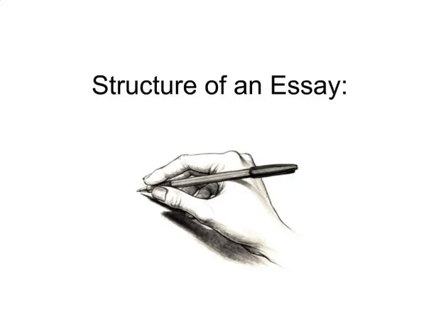 Structure of an Essay: