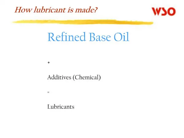 How lubricant is made