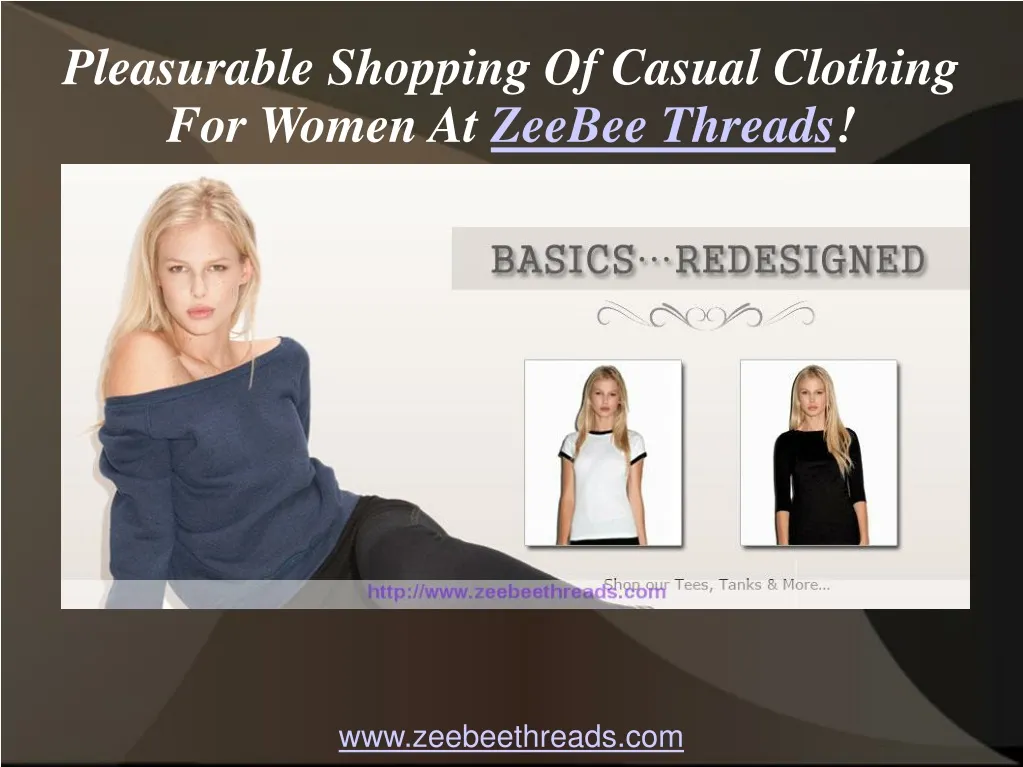 pleasurable shopping of casual clothing for women at zeebee threads